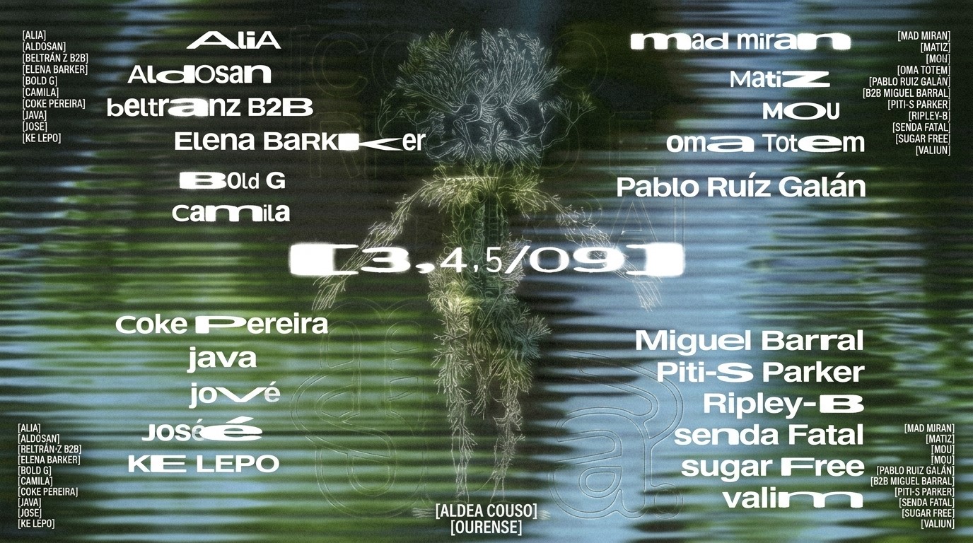 Cartel de festival Terra Moura, en Couso, comarca A limia en la provincia de Ourense. De jueves 3 a sábado 5 de septiembre.Djs