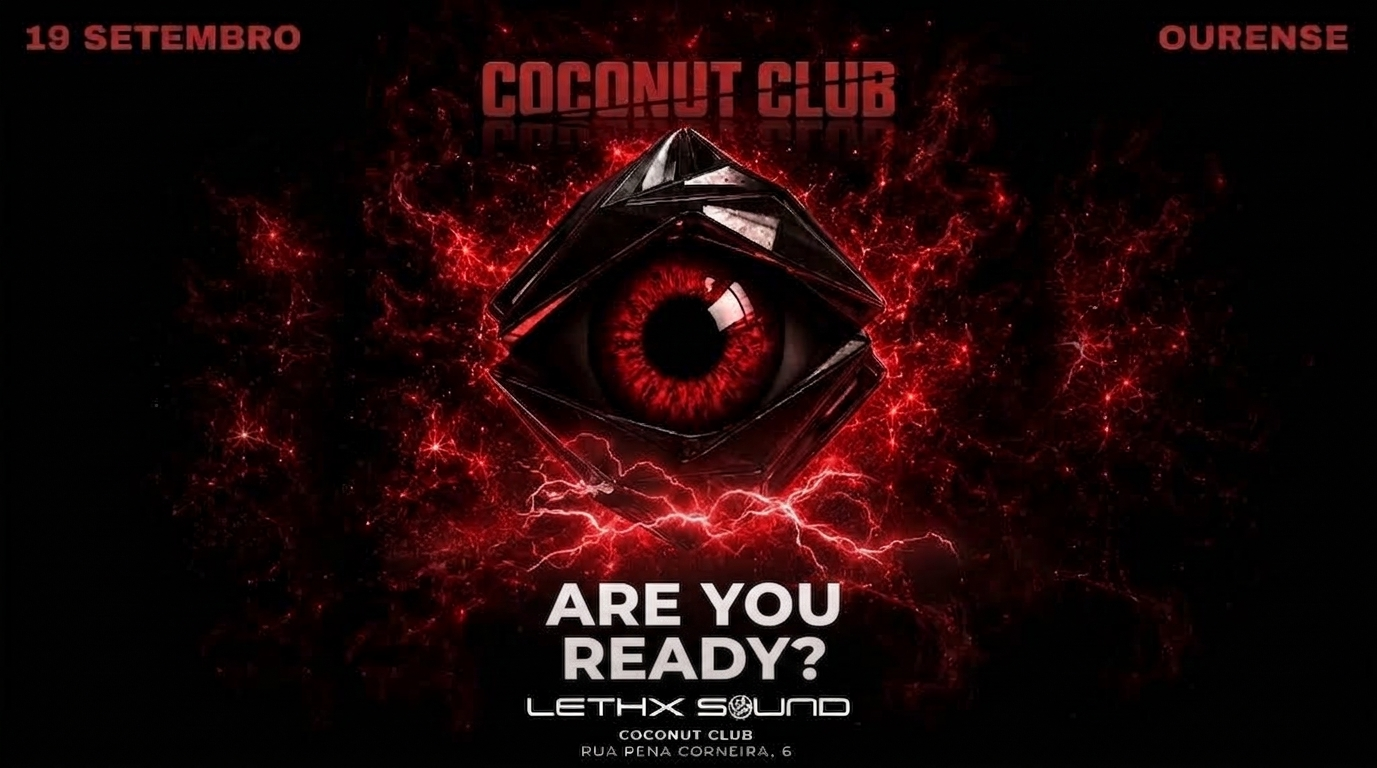 Fiesta en Coconut Club en Ourense el sábado 19 de septiembre.
