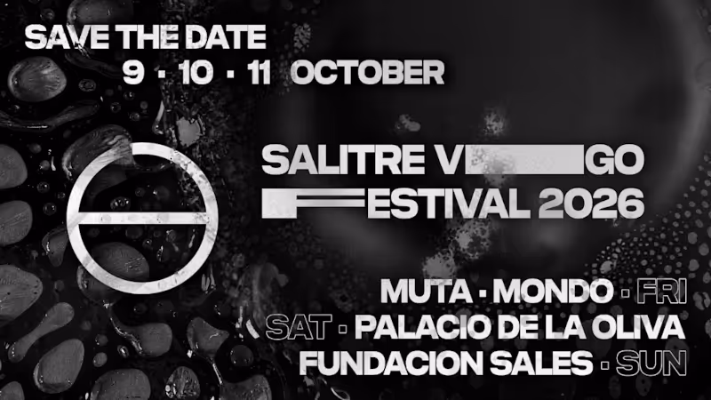 Cartel del festival Salitre en Vigo en octubre de 2026