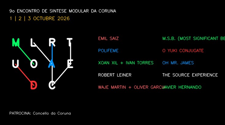 Cartel de festival Modulartec en A Coruña dias 1, 2 y 3 de Octubre y djs